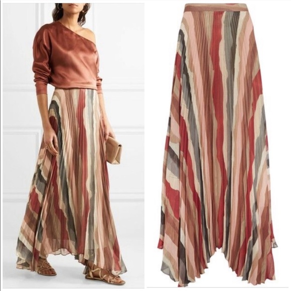 Alice + Olivia “Shannon” sunset landscape skirt 2 - Picture 2 of 7